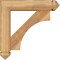 Ekena Millwork Westlake Arts and Crafts Rough Sawn Bracket w/ Offset Brace, Western Red Cedar, 6"W x 24"D x 24"H BKT0604X24X24WTL03RWR - alternate 4